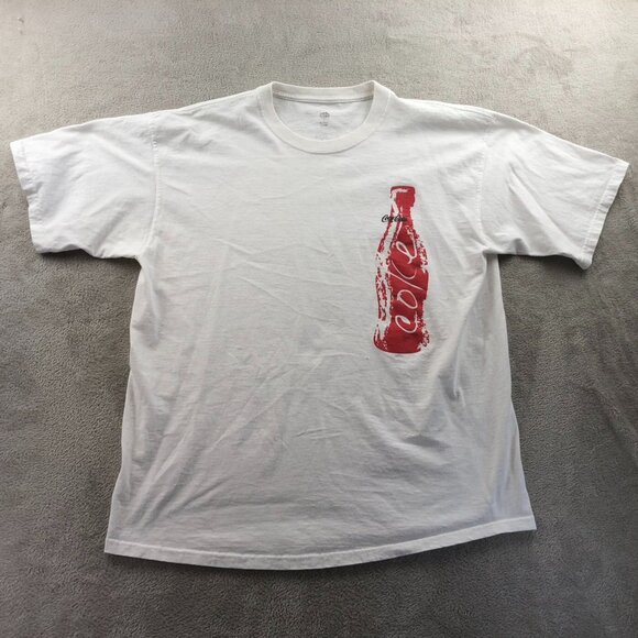 Coca-Cola Men's T-Shirt XL White Casual Graphic Tee - Picture 9 of 10